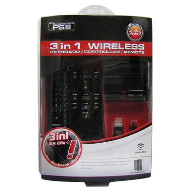 3 in 1 tastiera telecomando wireless per PS3